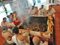 Sharadiya Navaratri 2020 Day 7 (23.10.2020) - Karla - Samuhik Durga Homa on behalf of 8 Yajamana-s